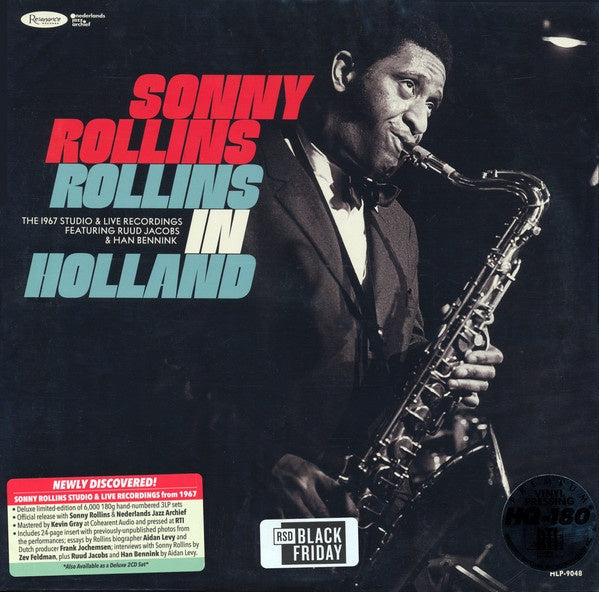 Sonny Rollins ‎– Rollins In Holland - New 3 LP Record Store Day Black Friday 2020 Resonance 180 gram Vinyl, Booklet & Numbered - Jazz / Hard Bop - Shuga Records