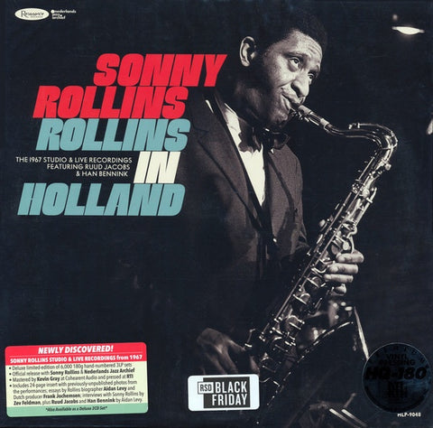 Sonny Rollins ‎– Rollins In Holland - New 3 LP Record Store Day Black Friday 2020 Resonance 180 gram Vinyl, Booklet & Numbered - Jazz / Hard Bop