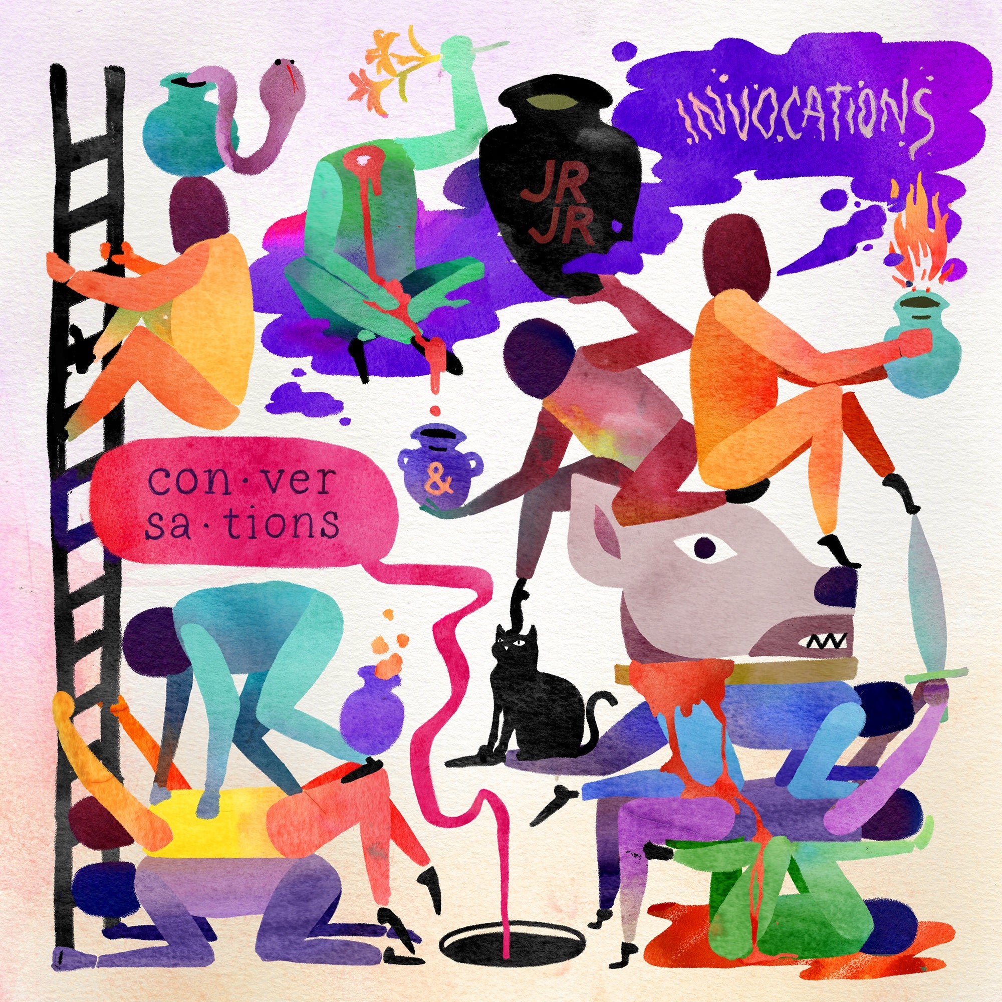 Jr Jr ‎– Invocations/Conversations - New 2 LP Record 2019 Love is EZ USA Blue/Green Mojito Lime Vinyl - Indie Rock / Pop - Shuga Records