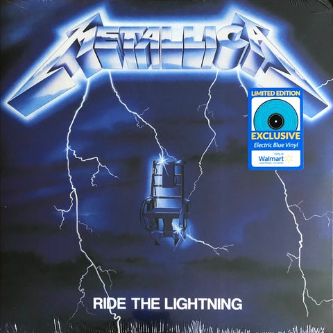 Metallica ‎– Ride The Lightning (1984) - New LP Record 2021 Blackened Recordings Walmart Exclusive Electric Blue Vinyl & Download - Thrash Metal / Speed Metal