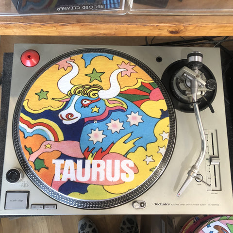 Limited Edition Vinyl Record Slipmat - Psychedelic Zodiac Taurus - Slip Mat