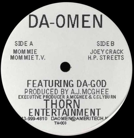 Da-Omen Featuring Da-God ‎– Mommie - Mint- 12” Single Record 2001 USA Original Vinyl - Hip Hop