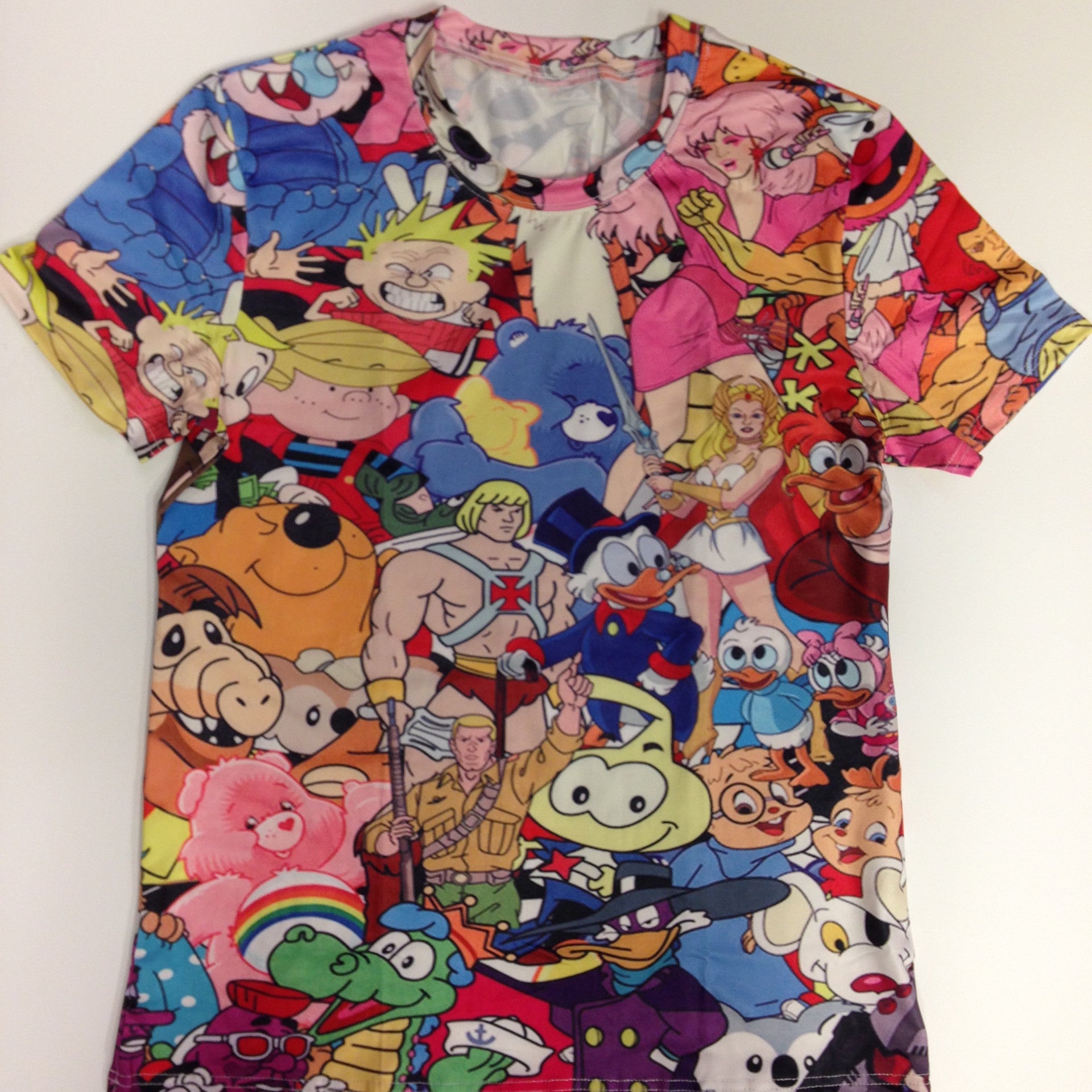 Multi-Character 88% Polyester / 12% Spandex Blend T-Shirt