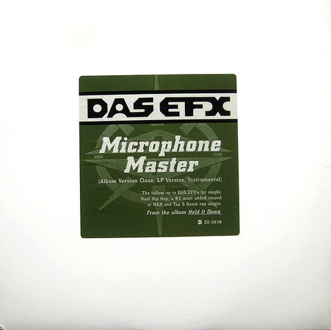 Das EFX ‎– Microphone Master - VG+ 12" Promo Single 1995 EastWest USA - Hip Hop