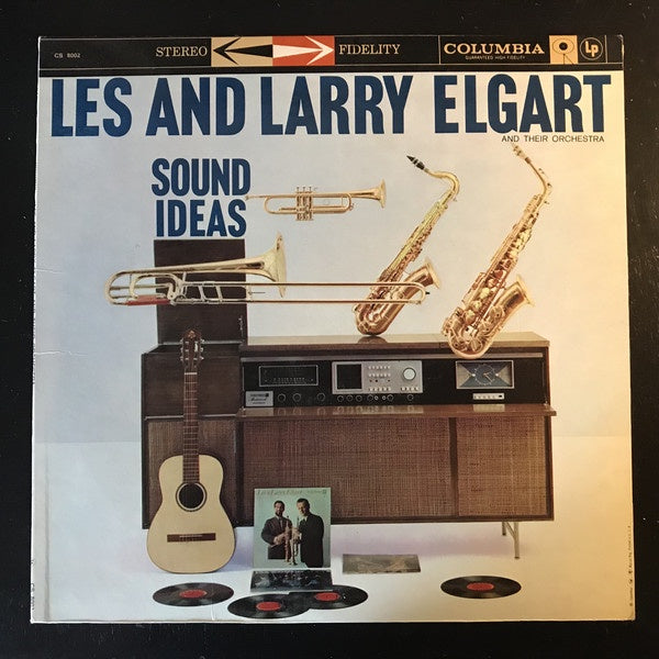 Les And Larry Elgart And Their Orchestra ‎– Sound Ideas - VG- (low grade) LP Record 1958 CBS USA Stereo White Label Promo - Jazz / Big Band - Shuga Records