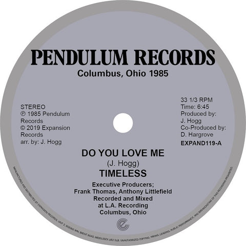 Timeless ‎– Do You Love Me / You're The One (1985) - New 12" Single 2019 Black Vinyl Reissue - Disco / Funk / Soul