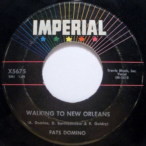 Fats Domino ‎- Walking To New Orleans - VG 7" Single 45 RPM 1960 USA - Blues