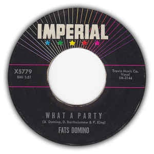 Fats Domino- What A Party / Rockin' Bicycle- VG+ 7" Single 45RPM- 1961 Imperial USA- Rock/Blues