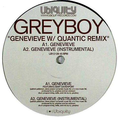 Greyboy - Genevieve VG+ - 12" Single 2003 Ubiquity USA - Downtempo / Future Jazz