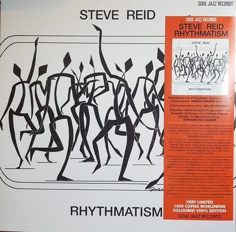 Steve Reid ‎– Rhythmatism - New LP Record 2019 Soul Jazz Limited Edition White Vinyl Reissue - Post Bop
