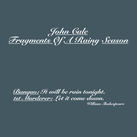 John Cale - Fragments of A Rainy Season - New 2 Lp Record 2016 Europe Import 180 gram Vinyl & Download - Classic Rock