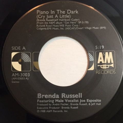 Brenda Russell - Piano In The Dark / This Time I Need You - VG+ 7" Single 45RPM 1988 A&M USA - Pop