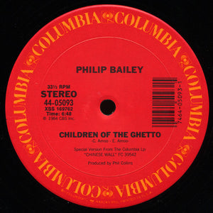 Philip Bailey - Children Of The Ghetto VG+ - 12" Single 1984 Columbia USA - Funk/Soul