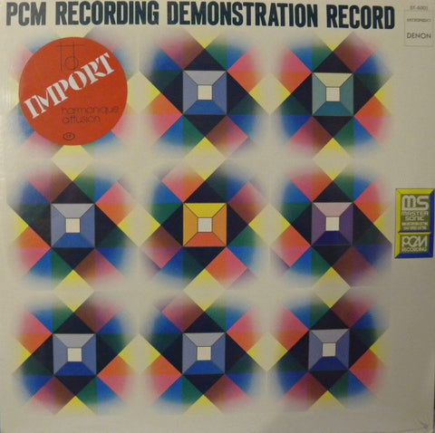 No Artist ‎– PCM Recording Demonstration Record - Mint- LP Record 1974 Denon Japan Import Vinyl - Special Effects / Technical / Theme / Soft Rock / Pop