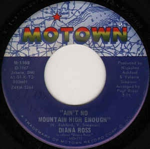 Diana Ross ‎– Ain't No Mountain High Enough / Can't It Wait Until Tomorrow - VG 7" Single 45RPM 1970 Motown USA - Funk / Soul