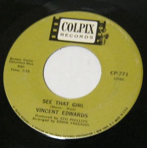 Vincent Edwards - No, Not Much / See That Girl - VG+ 7" Single 45RPM 1965 Colpix USA - Pop