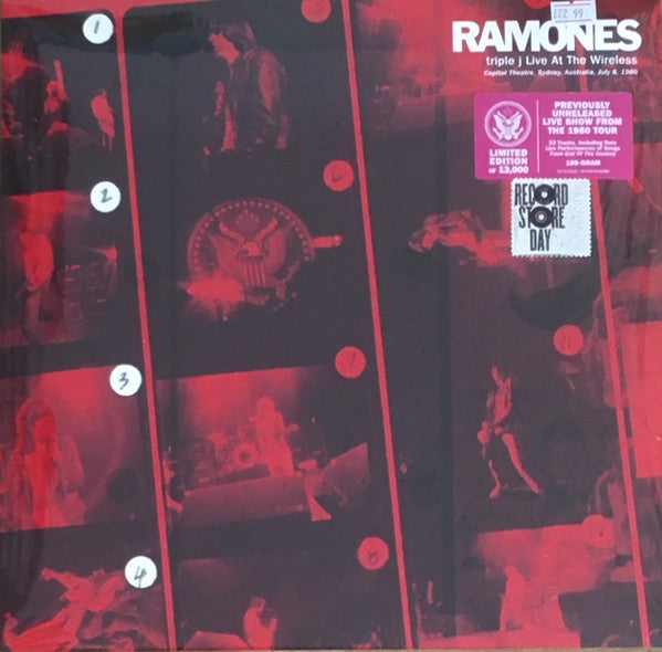 Ramones ‎– Triple J Live At The Wireless - Capitol Theatre, Sydney, Australia, July 8, 1980 - New LP Record Store Day 2021 Sire RSD 180 gram Vinyl & Numbered - Rock & Roll / Punk - Shuga Records