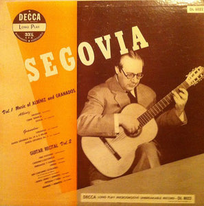 Andrés Segovia ‎– Guitar Solos (1949) - VG+ Mono 1967 Press USA - Classical Guitar