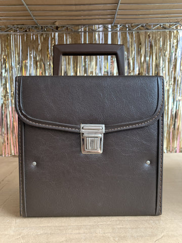 7" 45 Vintage Carrying Case - Dark Brown Leather