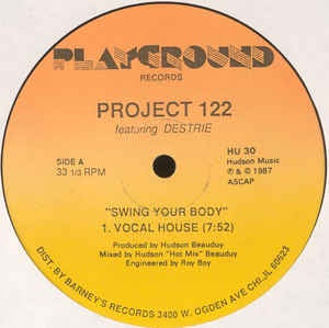 Project 122 Featuring Destrie ‎– Swing Your Body - VG- 12" Single Record 1987 USA Vinyl - Chicago Deep House