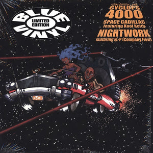 Sir Menelik AKA Cyclops 4000 ‎– Space Cadillac / Nightwork - VG+ 12" Single Record 1997 Rawkus USA Vinyl - - Shuga Records