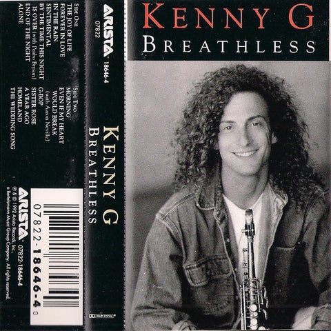 Kenny G ‎– Breathless - Used Cassette 1992 Artista - Jazz / Smooth Jazz