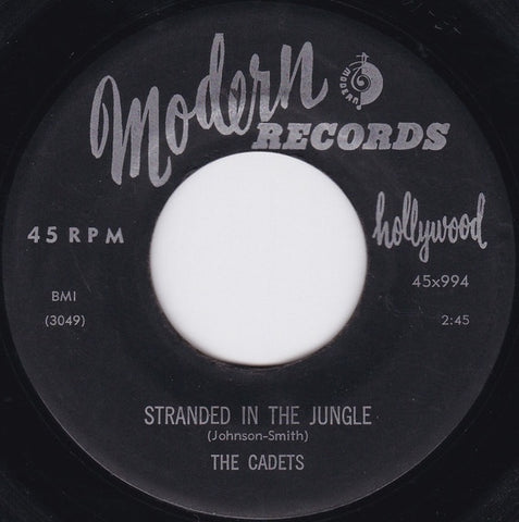 The Cadets ‎– Stranded In The Jungle / I Want You VG- 7" Single 45rpm 1956 Modern USA - Rock / Funk / Soul