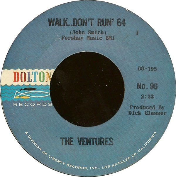 The Ventures ‎- Walk.. Don't Run '64 / The Cruel Sea - VG+ 7" Single 45 RPM 1964 USA - Rock - Shuga Records