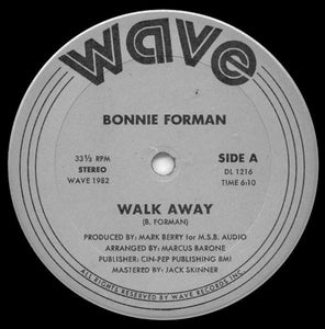 Bonnie Forman ‎– Walk Away - VG+ 12" Single USA 1982 Original - Italo Disco / Hi NRg