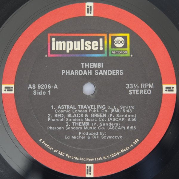 Pharoah Sanders ‎– Thembi - VG+ Lp Record-ONLY (NO COVER) 1971 USA Stereo (Black/Red Ring labels) Original Vinyl - Jazz - Shuga Records