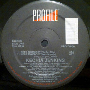 Kechia Jenkins - I Need Somebody VG+ - 12" Single 1987 Profile USA - House