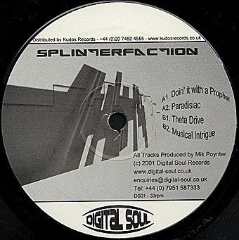 Splinterfaction ‎– Breathe New Life E.P. - Mint- 12" Single Record 2001 Digital Soul UK Vinyl - Electronic / Techno / Acid - Shuga Records