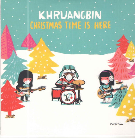 Khruangbin ‎– Christmas Time Is Here (2018) - New 7" Single Record 2020 Dead Oceans Red Vinyl & Covid-19 face masks Sleeve - Holiday / Psychedelic / Funk / Jazz