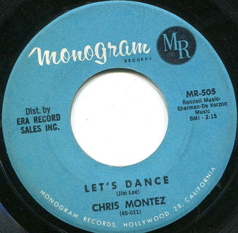 Chris Montez ‎– Let's Dance / You're The One - VG+ 45rpm 1962 USA - Rock