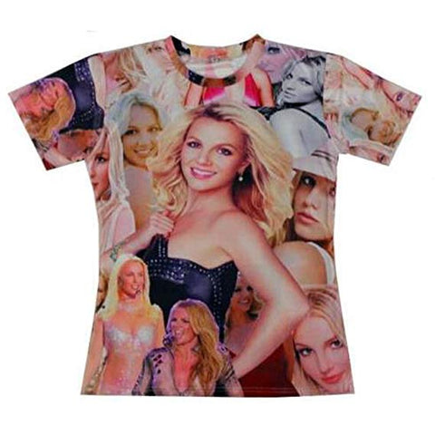 Britney Spears Collage  Polyester T-Shirt