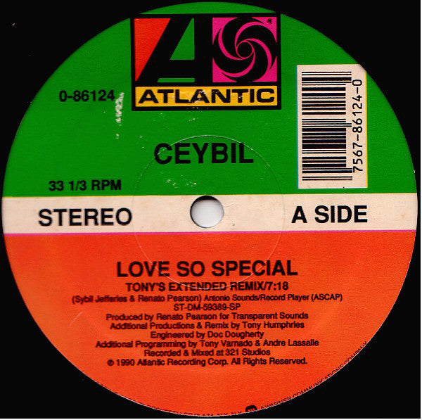 Ceybil - Love So Special - VG+ 12" Single Record 1991 USA - House