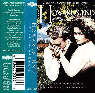 Richard Robbins ‎– Howards End (Original Soundtrack Recording) - Used Cassette 1992 Nimbus Records - Soundtrack