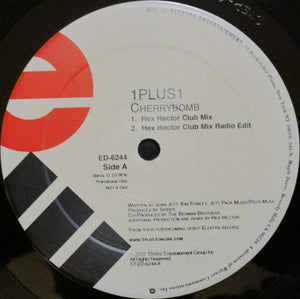 1 Plus 1 - Cherry Bomb! Mint- - 12" Single 2000 Elektra USA - House