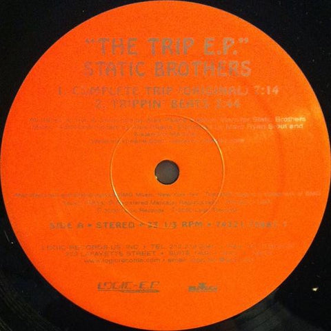 Static Brothers – The Trip E.P. - VG+ 12" Single Record 2000 Logic USA Promo Vinyl - Trance / Hard Trance