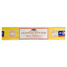 Satya Nag Champa - California White Sage Incense - New 15g Pack (12 Sticks)