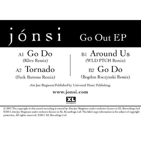 Jónsi - Go Out EP - New Vinyl Record 2011 XL Records Limited Edition RSD 2011 45 RPM 12" - Electronic / Experimental - Lead Singer / Guitarist of Sigur Ros