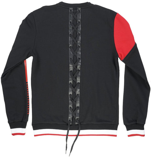 Krome -  Men's Black/Red Banned Crewneck Sweatshirt - Shuga Records