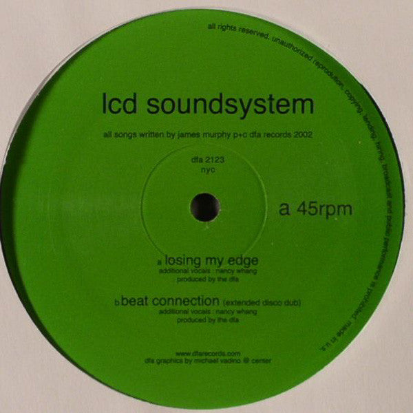 LCD Soundsystem ‎– Losing My Edge / Beat Connection -New 12" Single Record 2012 DFA Vinyl - Electronic / Electro / Indie - Shuga Records