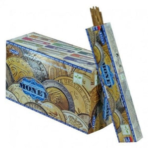 Satya Sai Baba - Money Incense - 15gram Box (~12 Sticks) Hand Rolled in India - Step Your Vibes Up!