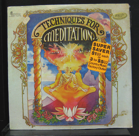 Johnny Temple & Tom Mains ‎– Techniques For Meditation - New LP Record 1976 Plantation USA Vinyl - Spoken / Psych / Strange