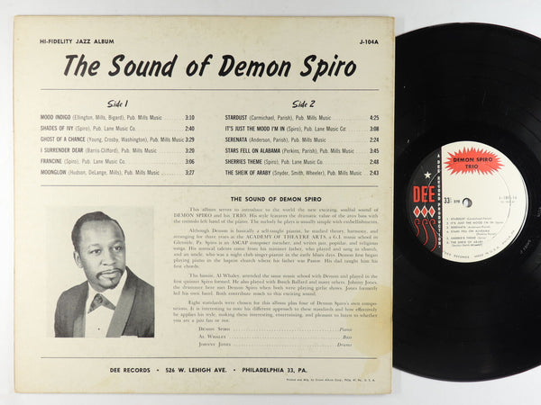Demon Spiro - The Sound of - VG LP Record 1960's Dee Records USA Private Vinyl - Jazz / Bop - Shuga Records