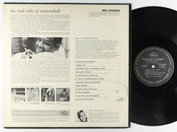 Cannonball Adderley ‎– The Lush Side Of Cannonball - VG Lp Record 1961 EmArcy USA Mono Vinyl - Jazz - Shuga Records
