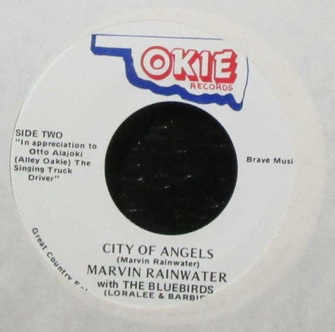 Marvin Rainwater, Marvin Rainwater With The Bluebirds (Loralee & Barbie) – Henryetta / City Of Angels - New 7" Single Record 1981 Okie USA Vinyl - Country