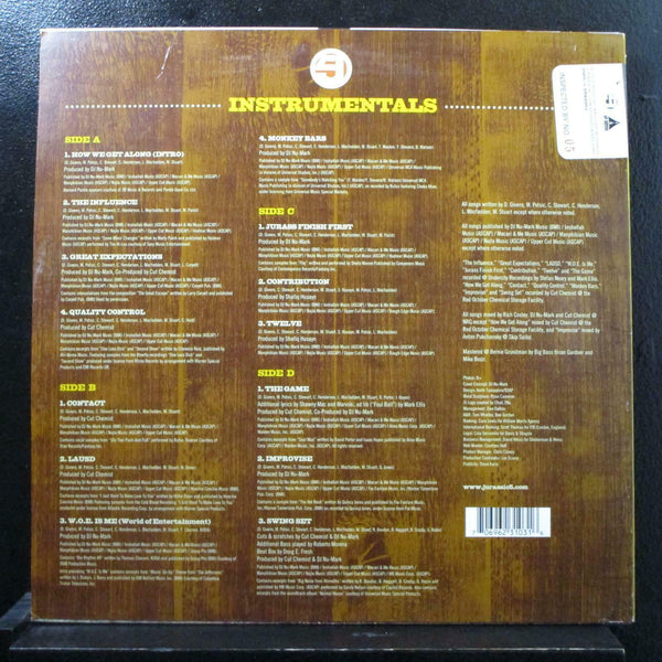 Jurassic 5 ‎– Quality Control (Instrumentals) - VG+ 2 Lp Record 2008 Up Above USA Vinyl - Hip Hop / Instrumental - Shuga Records