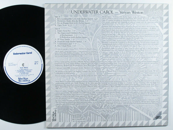 Veryan Weston ‎– Underwater Carol - Mint- Lp Record 1987 Matchless UK import Vinyl - Free Improvisation Jazz / Modern Classcial - Shuga Records